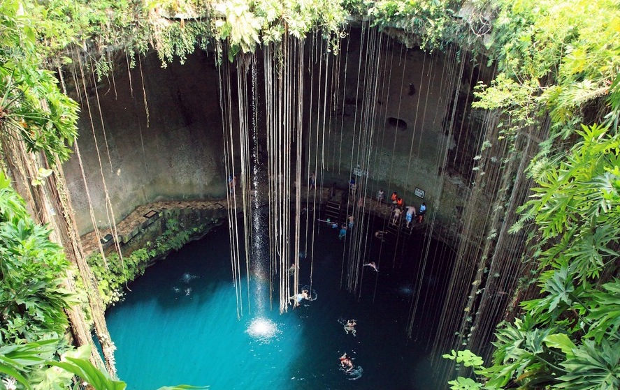 I Flew My Drone Over A Sinkhole Cenote In Yucatan Mexico